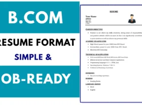 B.COM Resume Format