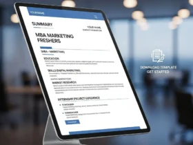 MBA Marketing Freshers Resume Format