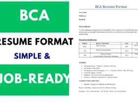 BCA Resume Format