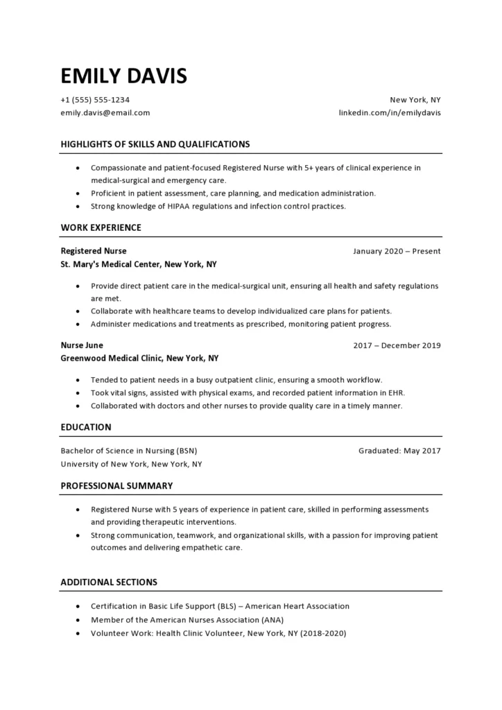 AAMC CV Template