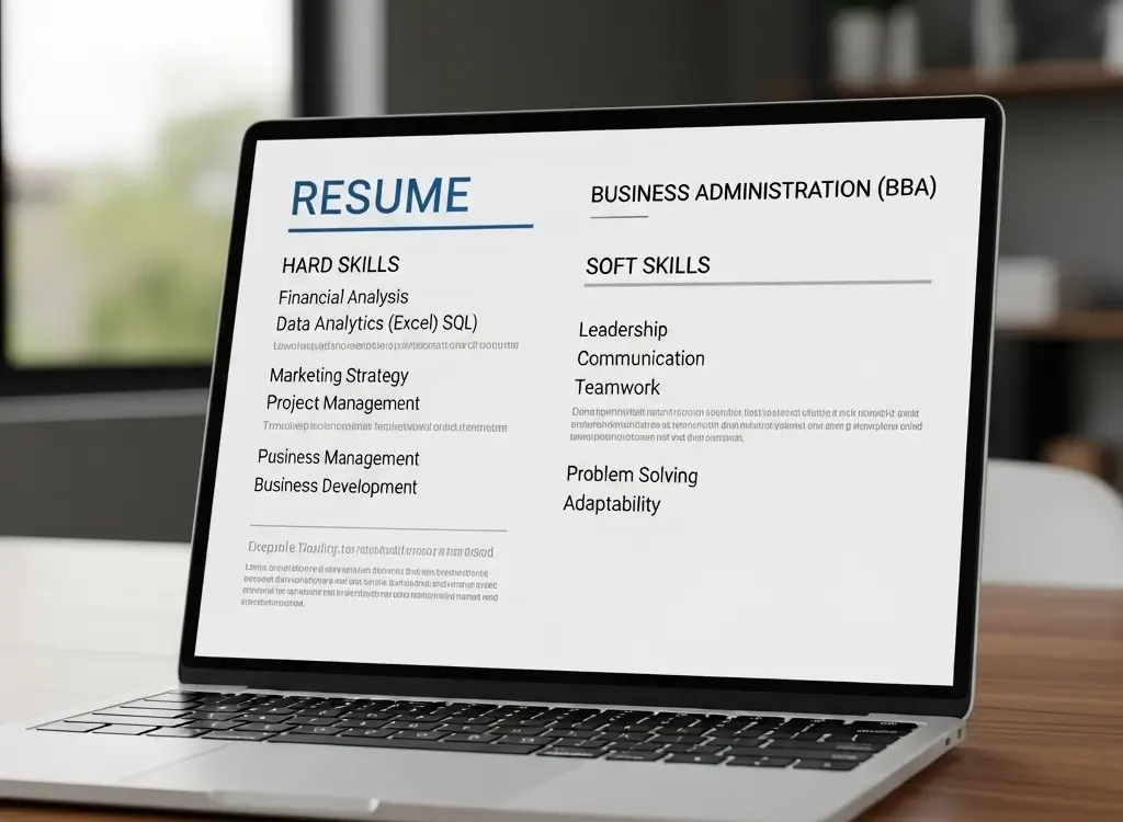 BBA Resume Format
