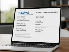 BBA Resume Format