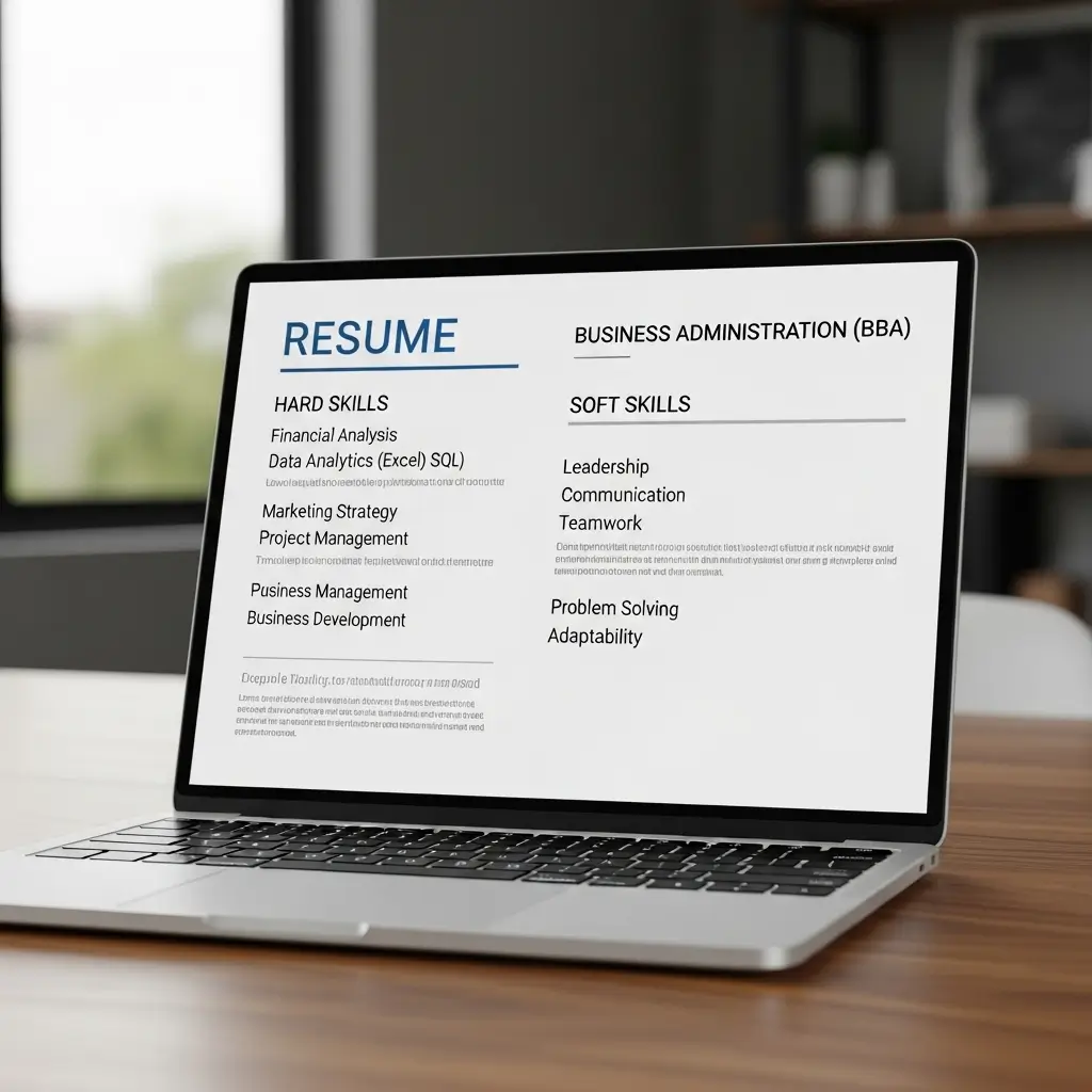 BBA Resume Format
