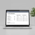 B.Com Fresher Resume Format