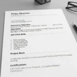 SAP FICO Fresher Resume Format