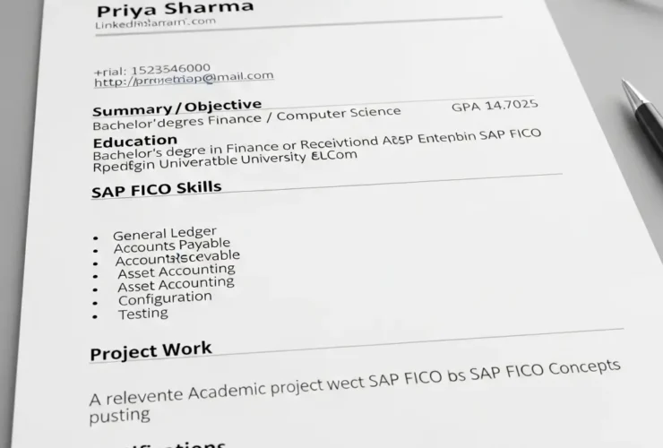 SAP FICO Fresher Resume Format